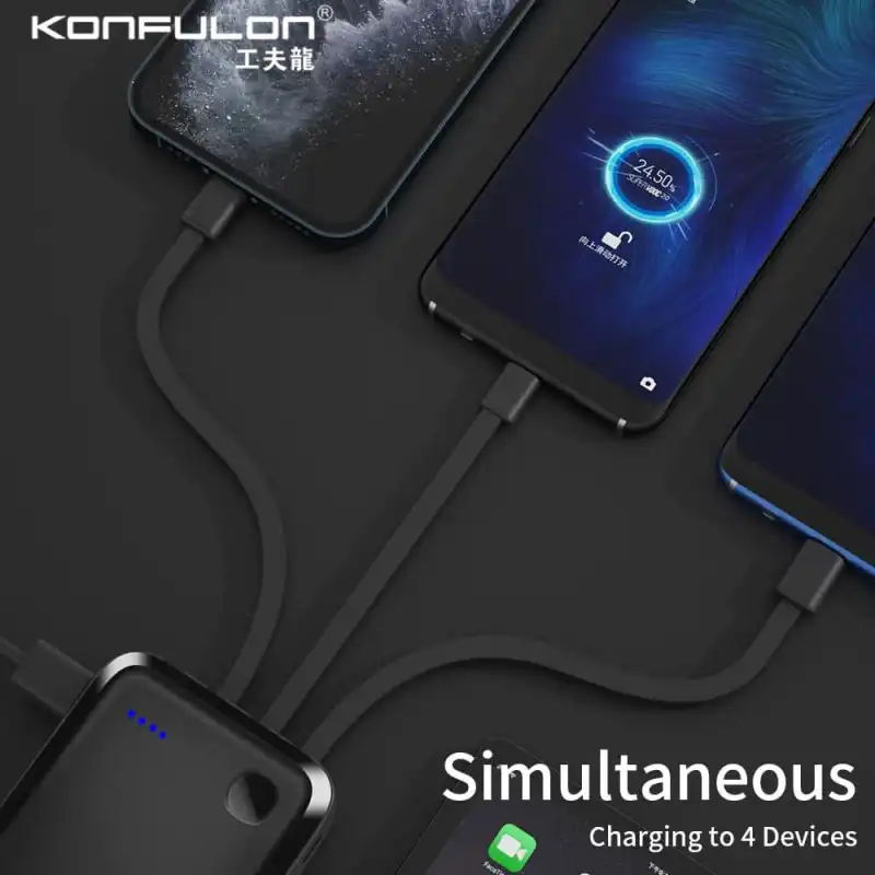 KONFULON Power bank A23S 20000mAh Come with Charging Cable Konfulon 20000mAh Power bank Waffi.Ma Konfulon PowerBank Maroc