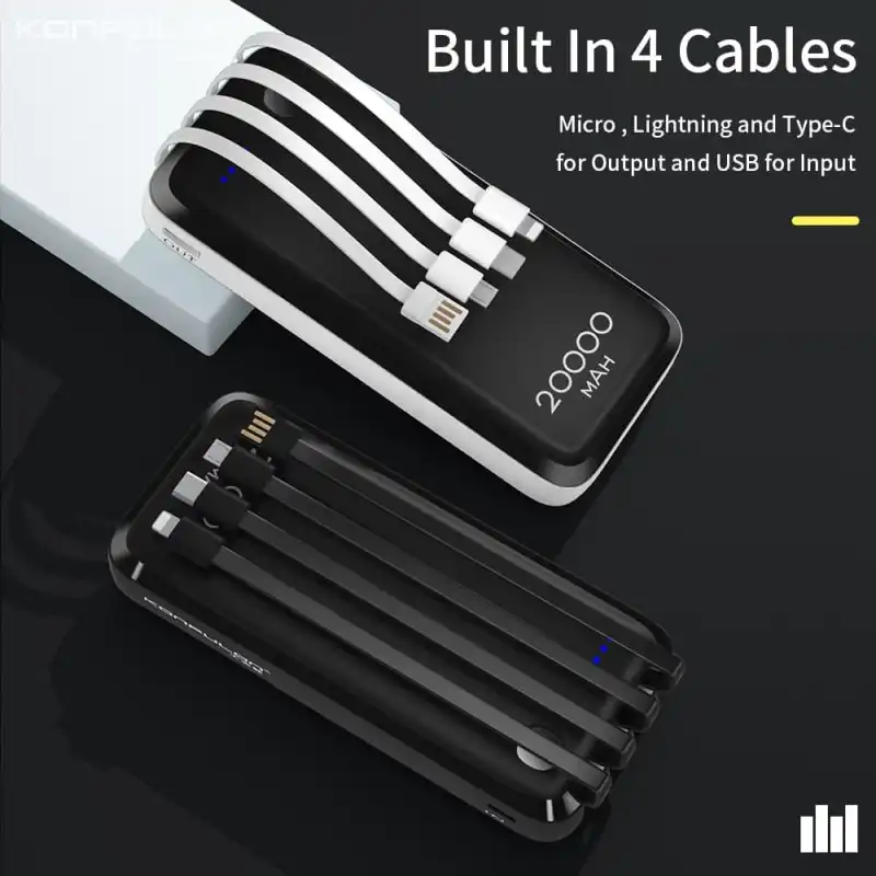 KONFULON Power bank A23S 20000mAh Come with Charging Cable Konfulon 20000mAh Power bank Waffi.Ma Konfulon PowerBank Maroc
