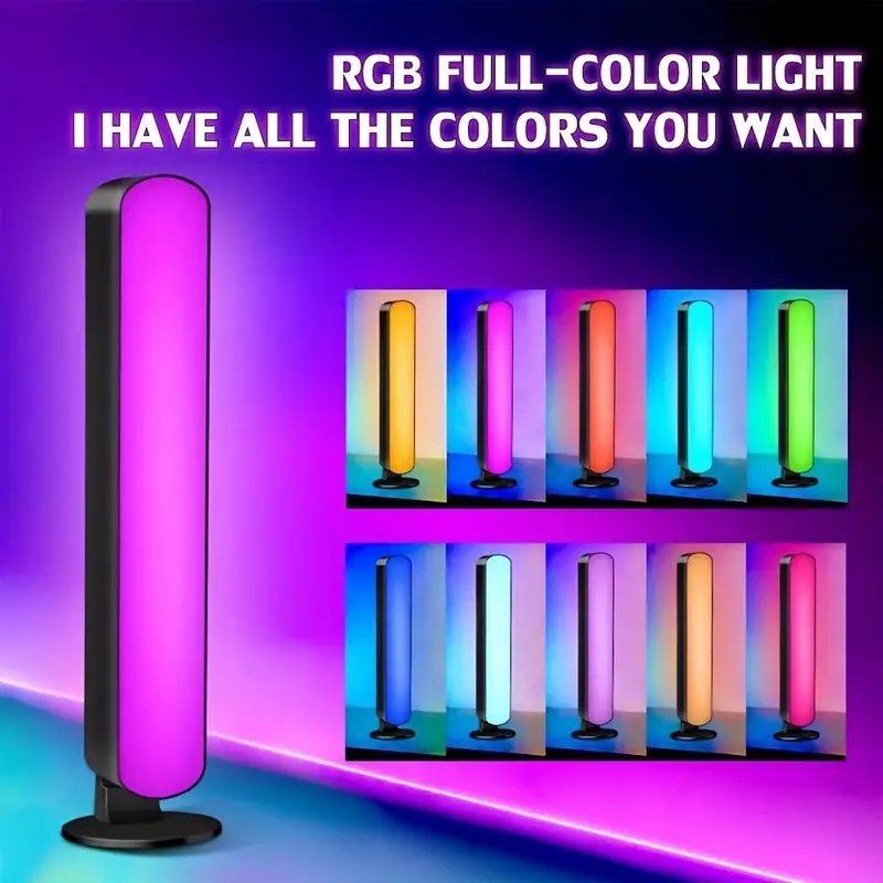 2 Pcs DES Barres Lumineuses LED Gamer Intelligentes Vibrantes avec Télécommande, USB, Rétroéclairage TV Changeant de Couleur pour Soirées de Jeux et de Cinéma Immersives, Lumières RGB de Jeu LED Waffir .Ma Led Maroc