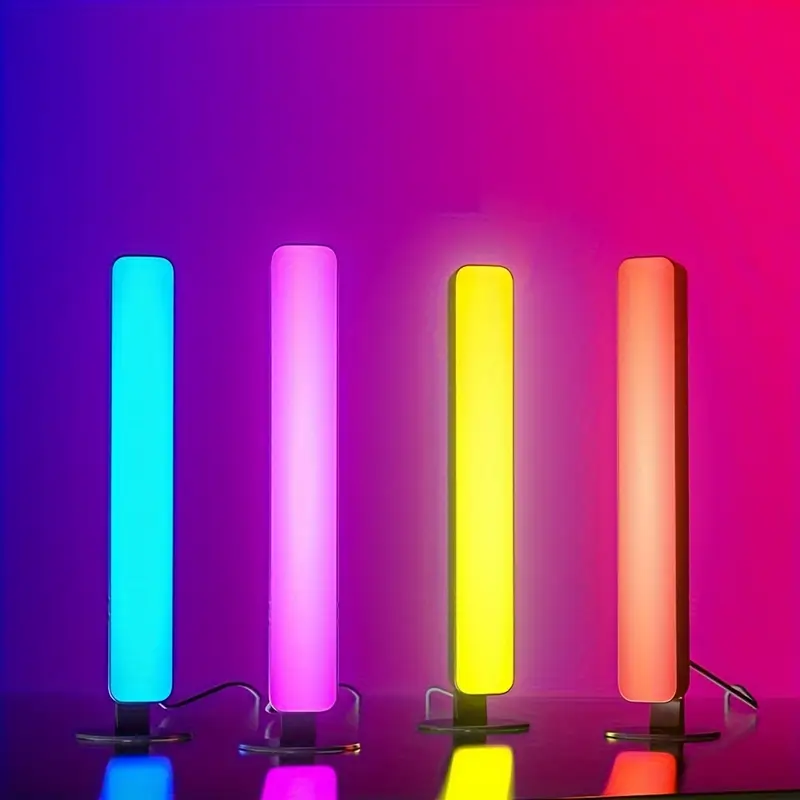 2 Pcs DES Barres Lumineuses LED Gamer Intelligentes Vibrantes avec Télécommande, USB, Rétroéclairage TV Changeant de Couleur pour Soirées de Jeux et de Cinéma Immersives, Lumières RGB de Jeu LED Waffir .Ma Led Maroc