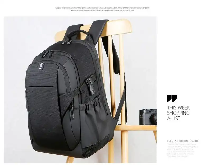 Cartable pc portable Sac à dos Business étanche pour ordinateur portable pour hommes et femmes , sac d'école vintage, chargement USB, sac à dos suisse, sac à dos de voyage, 15.6 17 pouces Waffir.Ma SAC 