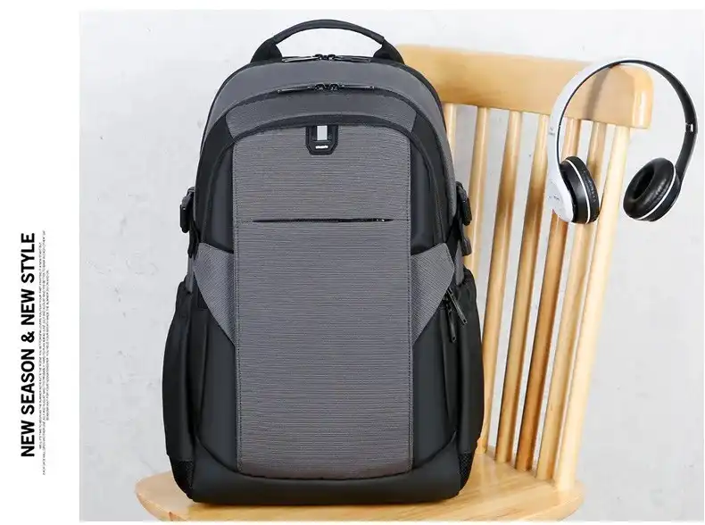 Cartable pc portable Sac à dos Business étanche pour ordinateur portable pour hommes et femmes , sac d'école vintage, chargement USB, sac à dos suisse, sac à dos de voyage, 15.6 17 pouces Waffir.Ma SAC 