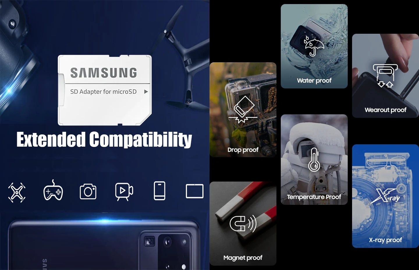 Samsung PRO Plus MB-MD256KB/WW Carte mémoire micro SD XC UHS-I U3 160 Mo/s Full HD & 4K UHD avec lecteur de cartes USB 256 Go Waffir.Ma SAMSUNG MAROC des