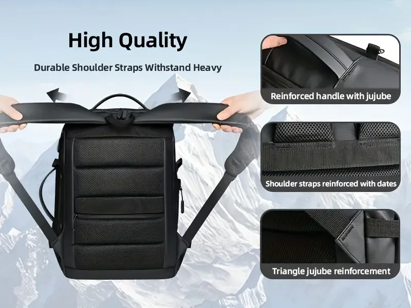 Sac à dos pour ordinateur portable multifonctionnel et extensible de grande capacité pour les affaires et les déplacements décontractés, adapté aux hommes et aux femmes Waffir.Ma Sac Affiare Des