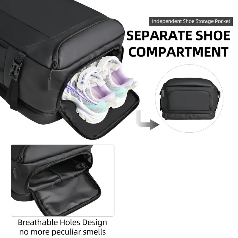 Sac à dos pour ordinateur portable multifonctionnel et extensible de grande capacité pour les affaires et les déplacements décontractés, adapté aux hommes et aux femmes Waffir.Ma Sac Affiare Des