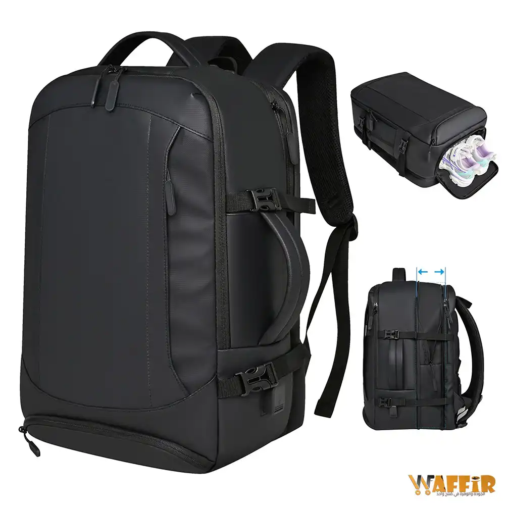 Sac à dos pour ordinateur portable multifonctionnel et extensible de grande capacité pour les affaires et les déplacements décontractés, adapté aux hommes et aux femmes Waffir.Ma Sac Affiare Des